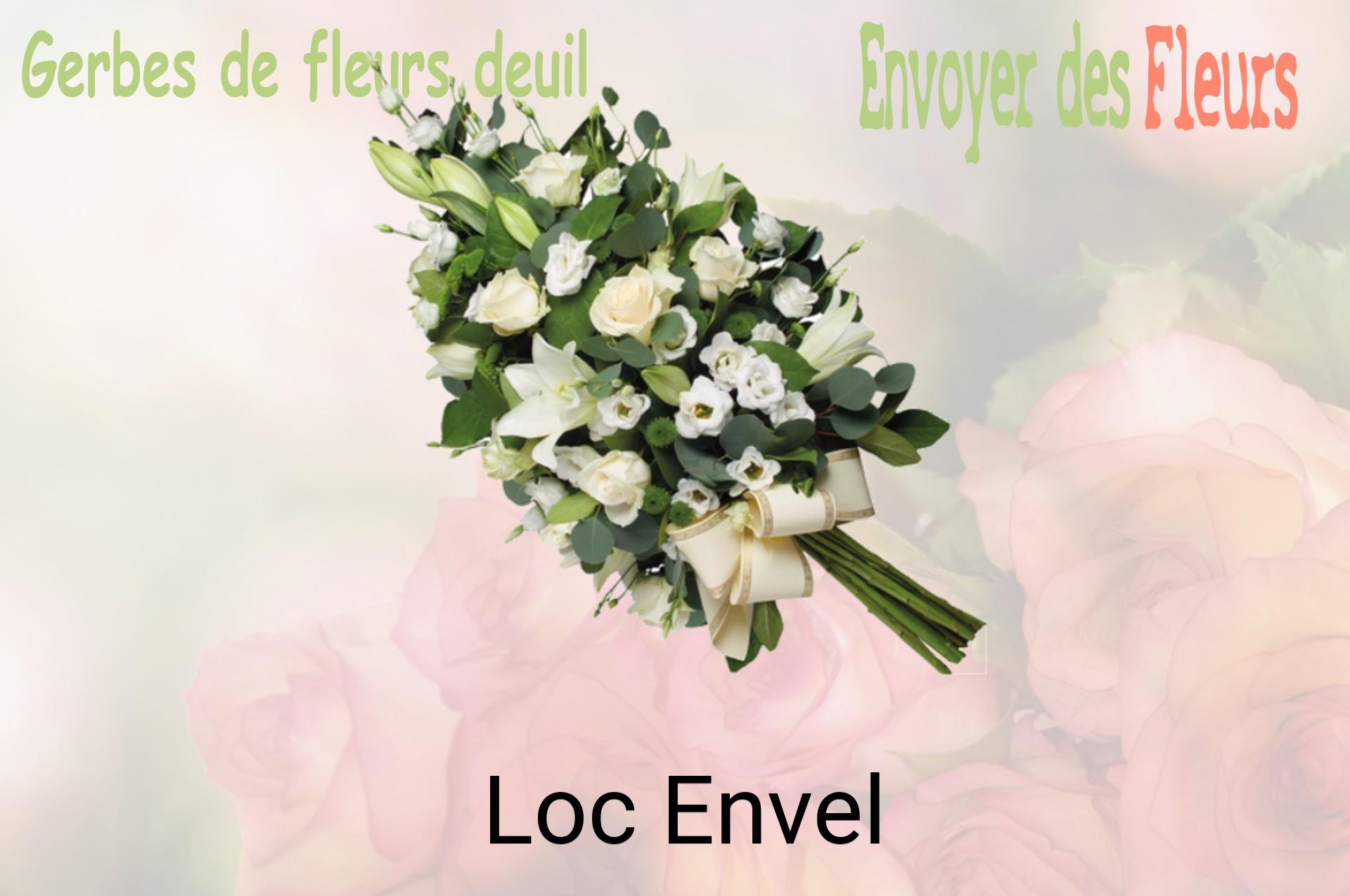 Gerbe de fleurs de deuil livrée à Loc-Envel